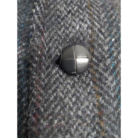 VTG Haggar Blazer 46L Wool Herringbone Tweed Elbow Patch Sport Coat Made in USA - Picture 5 of 16